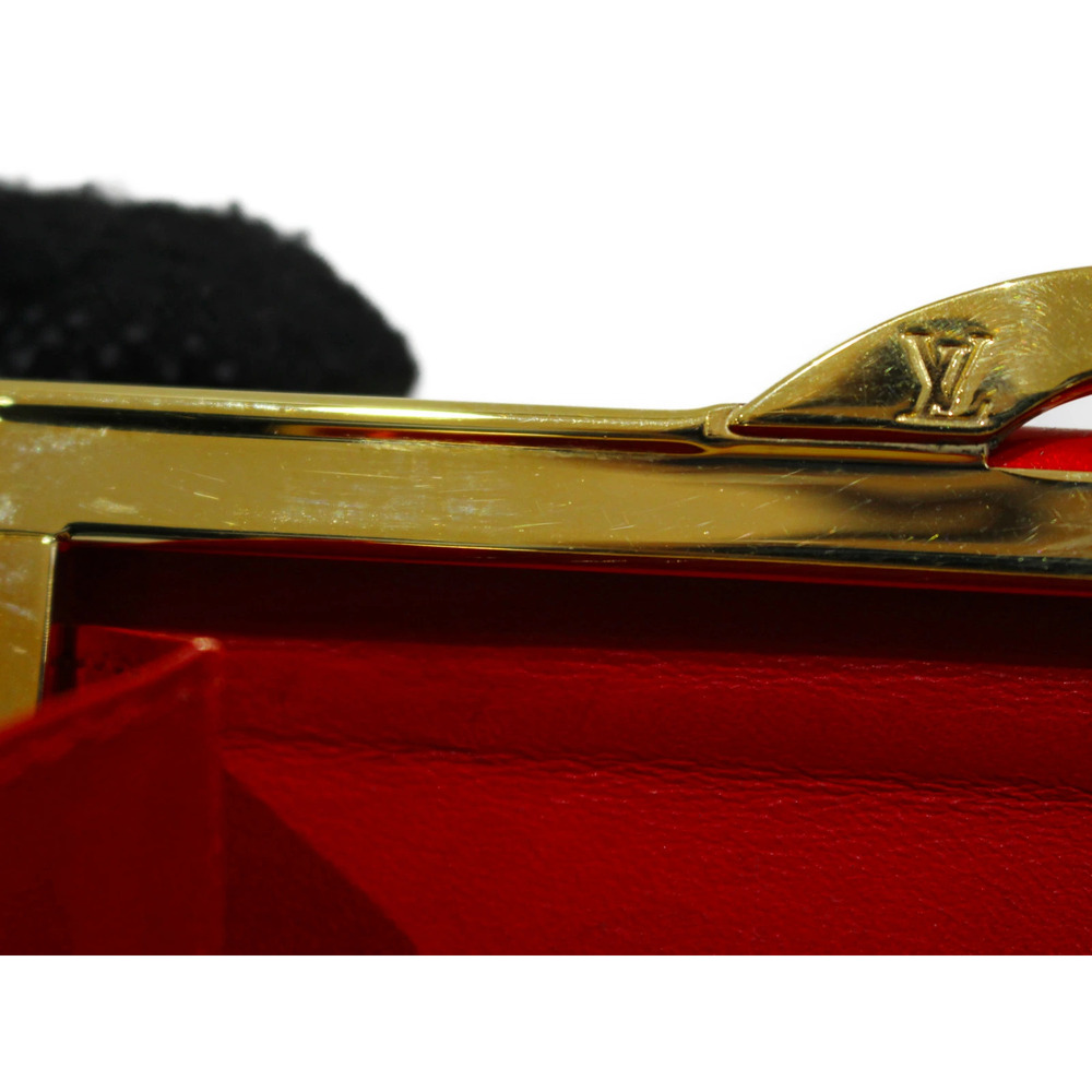 LOUIS VUITTON Porte Monnaie Viennois Vernis Red Bi fold Wallet Coin Purse - Picture 9 of 10